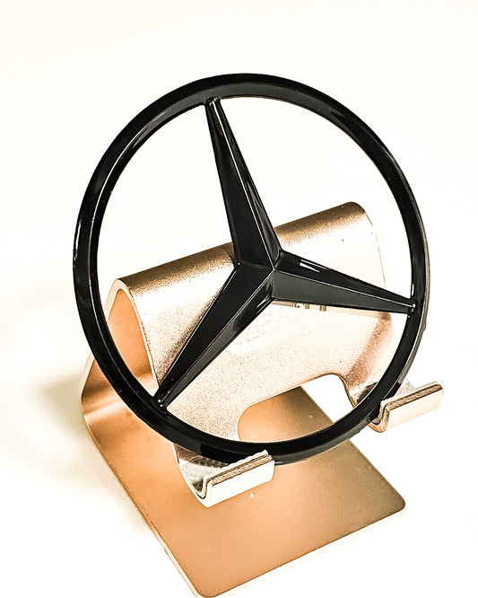 Mercedes benz logo, black logo, Mercedes benz,