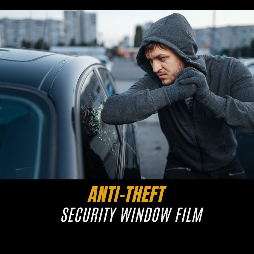 Theft in progress stoped by security window film installed by Car Tint, the best window.tinting shop in Toronto.  Anti theft security window film. Car Tint, expert mobile window tinting near me, car tint, wimdow tint, car tint near me, auto window tinting near me