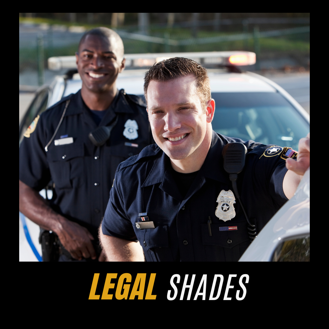 Police officers happy with the results of legal window tinting shades from car tint, the best window tinting shop near me. Toronto window tinting law, ontario window tinting law, window tinting law in toronto, legal window tinting